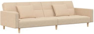 2místná rozkládací pohovka se 2 polštáři krémová textil, 337430 - Pohovka
