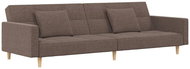 2místná rozkládací pohovka se 2 polštáři taupe textil, 337437 - Pohovka