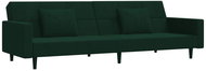 2místná rozkládací pohovka se 2 polštáři tmavě zelená samet, 337453 - Pohovka