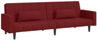 2místná rozkládací pohovka se 2 polštáři vínová textil, 337498 - Pohovka