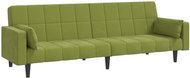 2místná rozkládací pohovka se 2 polštáři světle zelená samet, 337516 - Pohovka