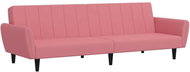 2místná rozkládací pohovka růžová samet, 337540 - Pohovka