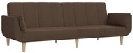 2místná rozkládací pohovka se 2 polštáři hnědá textil, 337562 - Pohovka
