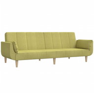 2místná rozkládací pohovka se 2 polštáři zelená textil, 337565 - Pohovka