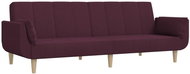 2místná rozkládací pohovka se 2 polštáři fialová textil, 337569 - Pohovka