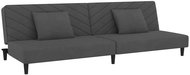 2místná rozkládací pohovka se 2 polštáři tmavě šedá samet, 337618 - Pohovka