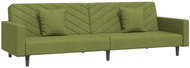 2místná rozkládací pohovka se 2 polštáři světle zelená samet, 337631 - Pohovka