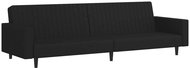 2místná rozkládací pohovka černá samet, 337656 - Pohovka