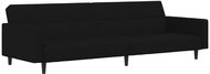 2místná rozkládací pohovka černá mikrovlákno, 340681 - Pohovka