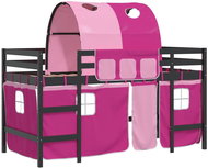SHUMEE Kids bunk bed with tunnel pink, 80 × 200 cm, solid pine, 3206990 - Bed