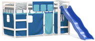 SHUMEE Children's bunk bed with curtains blue, 80 × 200 cm, pine, 3207013 - Bed