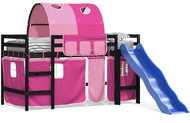 SHUMEE Kids bunk bed with tunnel pink, 90 × 200 cm, solid pine, 3207053 - Bed
