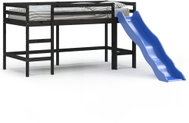 SHUMEE Children's bunk bed with slide black 80 × 200cm pine wood - Bed