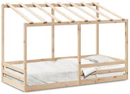 Dětská postel se střechou 100 × 200 cm masivní borové dřevo - Postel
