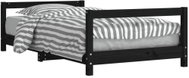 Shumee Dětská postel černá 80 × 160 cm masivní borové dřevo, 834401 - Postel