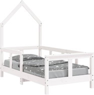 Shumee Dětská postel bílá 70 × 140 cm masivní borové dřevo, 834556 - Postel