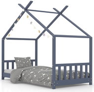 Shumee Children's bed frame grey solid pine 80 × 160 cm - Bed Frame