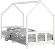 Shumee Dětská postel bílá 90 × 200 cm masivní borové dřevo, 835719 - Postel