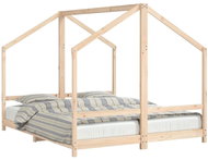 Shumee Dětská postel 2 × (80 × 200) cm masivní borové dřevo - Postel