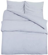 Shumee Bed linen set 1+2 grey 200 × 220 cm microfiber, without print, pillows 80 × 80 cm - Bed Linen