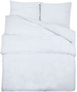 Shumee Bedding set 1+2 white 220 × 240 cm microfiber, without print, pillows 65 × 65 cm - Bed Linen