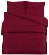 Shumee Bedding set 1+2 burgundy 200 × 200 cm microfiber, without print, pillows 65 × 65 cm - Bed Linen