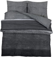 Shumee Bed linen set 1+2 dark grey 260 × 240 cm cotton, brindle, pillows 65 × 65 cm - Bed Linen