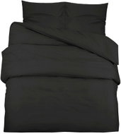 Shumee Bedding set 2+2 black 135 × 200 cm cotton, without print, pillows 80 × 80 cm - Bed Linen
