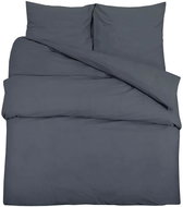 Shumee Bedding set 1+2 anthracite 225 × 220 cm microfiber, pillows 50 × 75 cm - Bed Linen