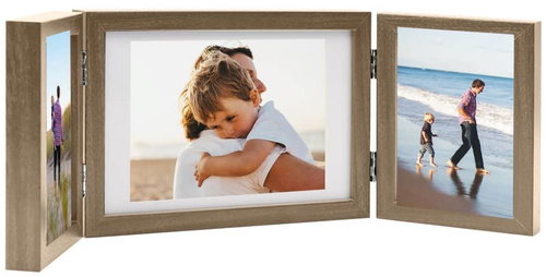 Shumee Three-piece photo frame 2 × 13 × 18 cm, 28 × 18 cm, light brown Main image Shumee Three-piece photo frame 2 × 13 × 18 cm, 28 × 18 cm, light brown - Photo Frame - Main image