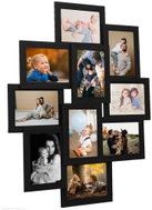 Shumee Collage photo frame, 10 pictures, 10 × 15 cm, black MDF - Photo Frame