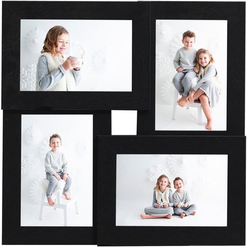 Shumee Collage photo frame, 4 pictures, 13 × 18 cm, black MDF Main image Shumee Collage photo frame, 4 pictures, 13 × 18 cm, black MDF - Photo Frame - Main image