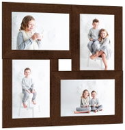 Shumee Collage photo frame, 4 pictures, 10 × 15 cm, dark brown MDF - Photo Frame