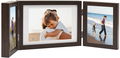Shumee Třídílný fotorámeček 2 × 13 × 18 cm, 28 × 18 cm, tmavě hnědý