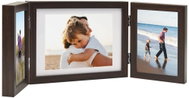 Shumee Three-piece photo frame 2 × 10 × 15 cm, 22 × 15 cm, dark brown - Photo Frame