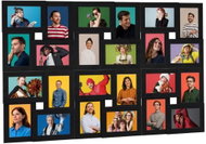 Shumee Collage photo frame, 24 pictures, 10 × 15 cm, black MDF - Photo Frame