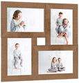 Shumee Kolážový fotorámeček, 4 obrázky, 13 × 18 cm, světle hnědý MDF