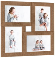 Shumee Collage photo frame, 4 pictures, 13 × 18 cm, light brown MDF - Photo Frame