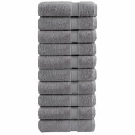 Shumee Premium 10 ks šedé 70 × 140 cm 600 g/m2 100% bavlna - Towel Set