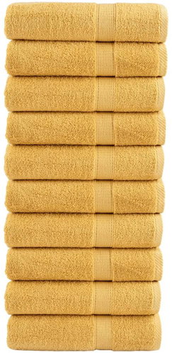 Shumee Premium 10 ks zlaté 50 × 100 cm 600 g/m2 100% bavlna - Towel Set - Main image