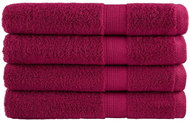 Shumee Premium 4 pcs burgundy 100 × 200 cm 600 g/m2 100% cotton - Towel Set