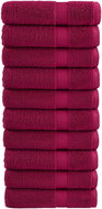 Shumee Premium 10 ks bordó 100 × 150 cm 600 g/m2 100% bavlna - Towel Set