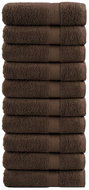 Shumee Premium 10 ks hnědé 100 × 150 cm 600 g/m2 100% bavlna - Towel Set