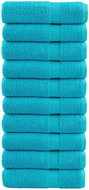 Shumee Premium 10 ks tyrkysové 70 × 140 cm 600 g/m2 100% bavlna - Towel Set