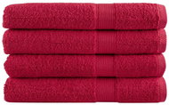 Shumee Premium 4 ks červené 100 × 200 cm 600 g/m2 100% bavlna - Towel Set