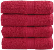 Shumee Premium 4 ks červené 30 × 50 cm 600 g/m2 100% bavlna - Towel Set