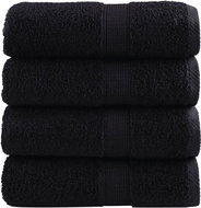 Shumee Premium 4 ks černé 30 × 50 cm 600 g/m2 100% bavlna - Towel Set