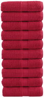 Shumee Premium 10 ks červené 30 × 50 cm 600 g/m2 100% bavlna - Towel Set