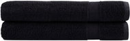 Shumee Premium 2 ks černé 100 × 200 cm 600 g/m2 100% bavlna - Towel Set