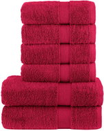 Shumee Premium 6dílná červená 600 g/m2 100% bavlna - Towel Set